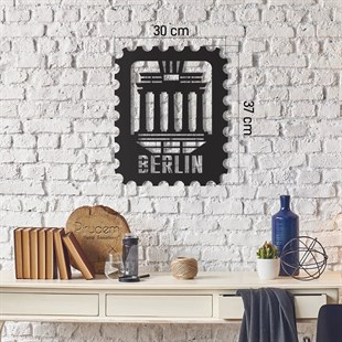 Berlin Stamp Metal Tablo Metal Wall Art by Pirudem Metal Arts - Metal Wall Arts & Clocks & Decors 